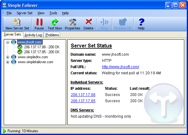 Click to view Simple Failover 1.21 screenshot